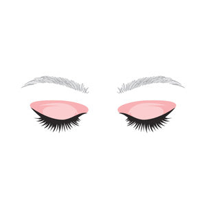 women eyelash and eyebrows illustration