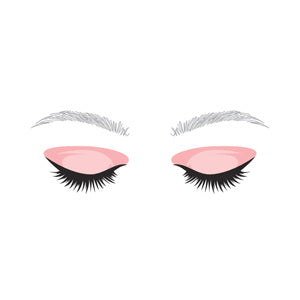 women eyelash and eyebrows illustration